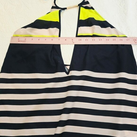 Ted Baker Women's Striped Sheer Halter Maxi Dress Size Medium Swimwear Coverup - Picture 5 of 15